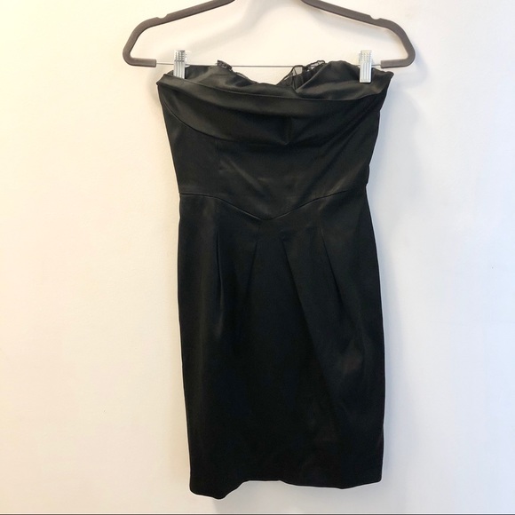 BCBG Strapless Sweetheart Mini Dress LBD Size 0 - Picture 2 of 5